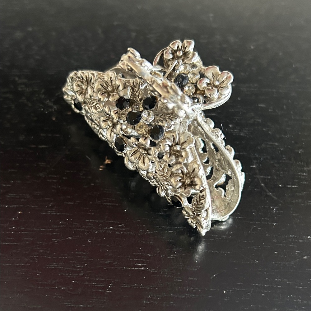 Vintage Silver Claw Clip